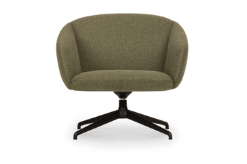 NOT LOUNGE - Swivel trestle-based fabric easy chair by True Design - view 3